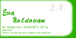 eva moldovan business card